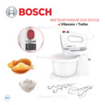 Bosch - CleverMixx Batteur 375 W, bol avec support , 4 niveaux